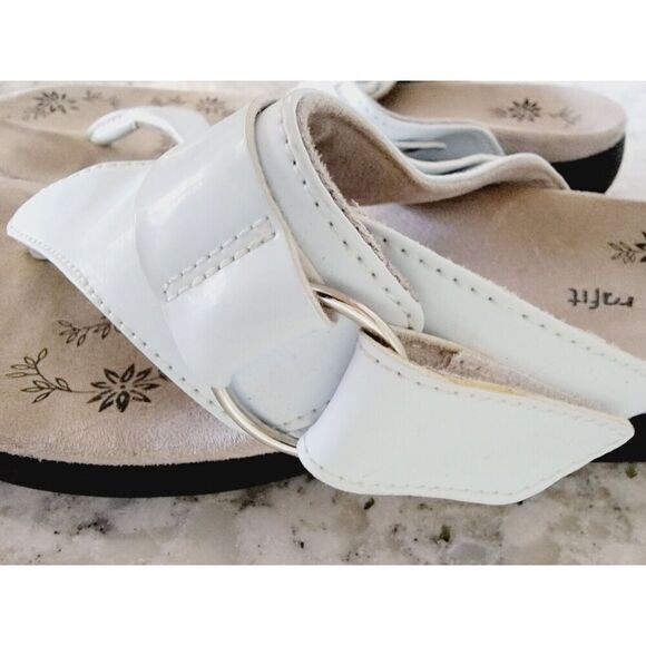 Therafit 9 White Women's Comfort‎ Thong Sandals Arch Support Size 9 - Picture 8 of 9